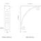 Ekena Millwork Legacy Wrought Iron Bracket, (Triple center brace), Antiqued Brass 2"W x 7 1/2"D x 10"H BKTM02X07X10TLEABS - alternate 8